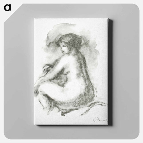 Étude de Femme nue, assise - Pierre-Auguste Renoir Canvas.