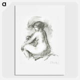 アートポスター-Étude de Femme nue, assise - ピエール オーギュスト ルノワール Poster.