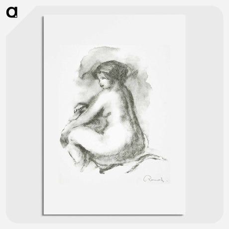 アートポスター-Étude de Femme nue, assise - ピエール オーギュスト ルノワール Poster.