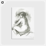 アートポストカード-Étude de Femme nue, assise - ピエール オーギュスト ルノワール Postcard.