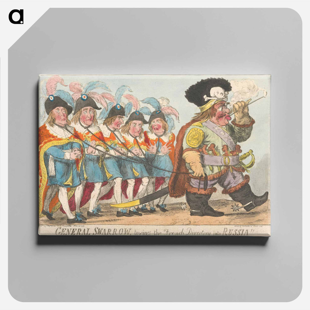 アートパネル-General Suwarrow Towing the French Directory into Russia
 - イェール大学アートギャラリー Canvas.