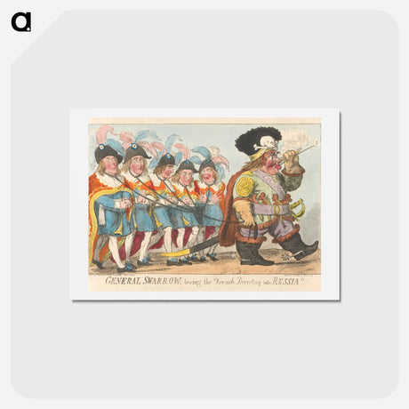 アートポストカード-General Suwarrow Towing the French Directory into Russia
 - イェール大学アートギャラリー Postcard.