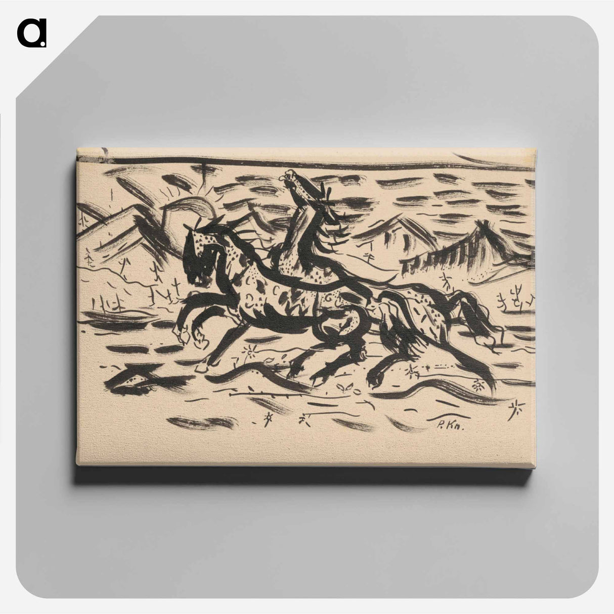 Galloping horses - アーノルド ピーター ワイズ クビンチャン Canvas.