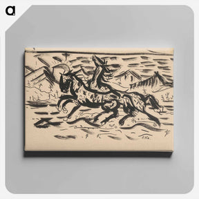アートパネル-Galloping horses - アーノルド ピーター ワイズ クビンチャン Canvas.