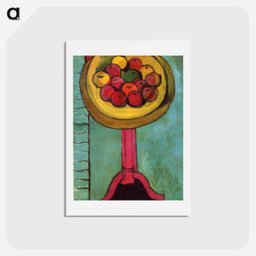 アートポストカード-Apples on a Table, Green Background - アンリ マティス Postcard.