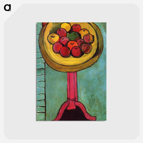 アートポストカード-Apples on a Table, Green Background - アンリ マティス Postcard.