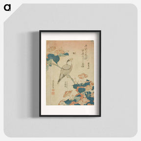 アートポスター-Hokusai's Grosbeak and mirabilis - 葛飾 北斎 Poster.