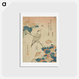 アートポストカード-Hokusai's Grosbeak and mirabilis - 葛飾 北斎 Postcard.