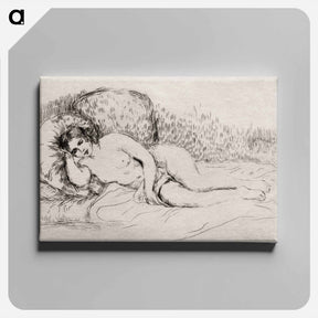 アートパネル-Nude Woman Reclining - ピエール オーギュスト ルノワール Canvas.