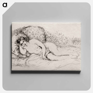 Nude Woman Reclining - ピエール オーギュスト ルノワール Canvas.