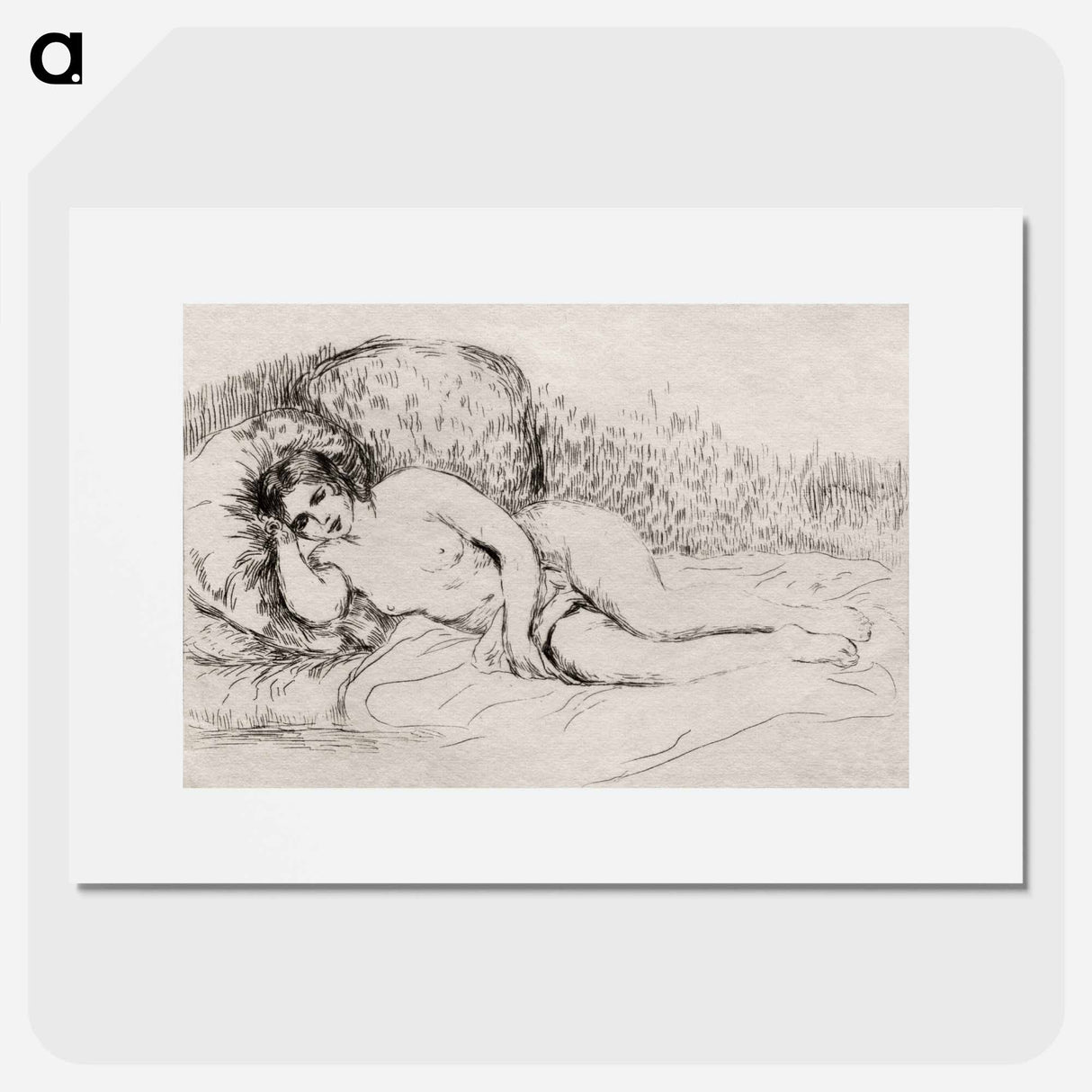 Nude Woman Reclining - Pierre-Auguste Renoir Poster.