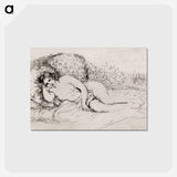アートポストカード-Nude Woman Reclining - ピエール オーギュスト ルノワール Postcard.