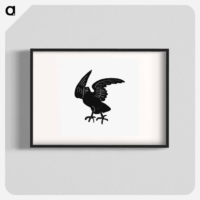 アートポスター-Engraved Crow, After a Victorian Original
 - 大英図書館 Poster.
