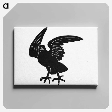 アートパネル-Engraved Crow, After a Victorian Original
 - 大英図書館 Canvas.