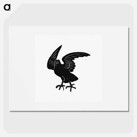 アートポスター-Engraved Crow, After a Victorian Original
 - 大英図書館 Poster.