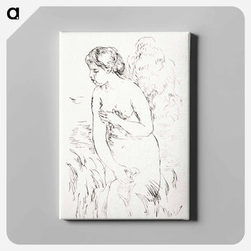 Baigneuse debout, à mi-jambes (Standing Bather, Down to the Knees) - ピエール オーギュスト ルノワール Canvas.