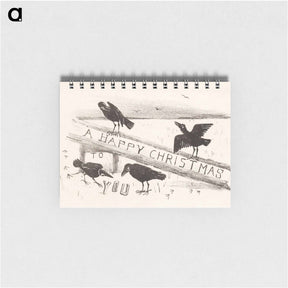 アートメモ帳-Kerstkaart met vier kraaien - テオ ヴァン ホイテマ Memo.