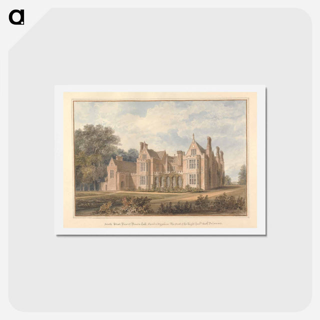 アートポストカード-South West View of Bourn Hall, Cambridgeshire; the Seat of the Right hon'ble, Earl Delawarr
 - イェール大学アートギャラリー Postcard.