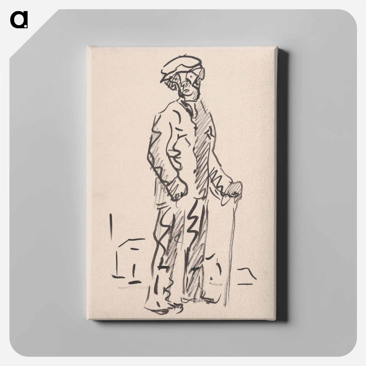 Man with a mallet - アーノルド ピーター ワイズ クビンチャン Canvas.