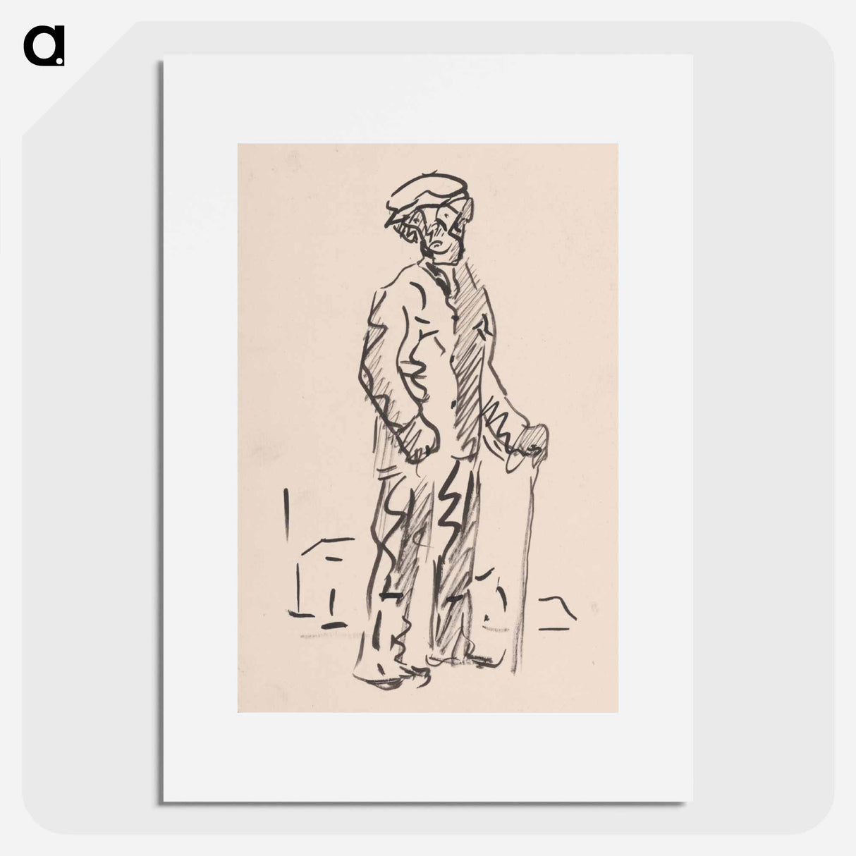 Man with a mallet - アーノルド ピーター ワイズ クビンチャン Poster.