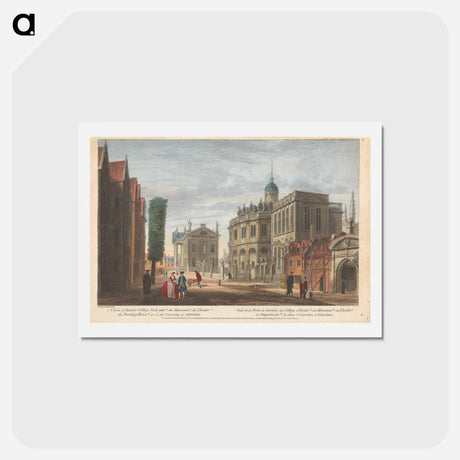 アートポストカード-A View of Exeter College back gate (a), the Museum (b), the Theatre (c), the Printing House (d), & c. in the University of Oxford
 - イェール大学アートギャラリー Postcard.