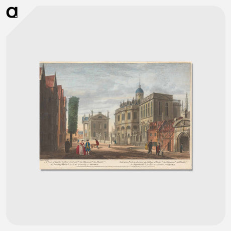 アートポストカード-A View of Exeter College back gate (a), the Museum (b), the Theatre (c), the Printing House (d), & c. in the University of Oxford
 - イェール大学アートギャラリー Postcard.