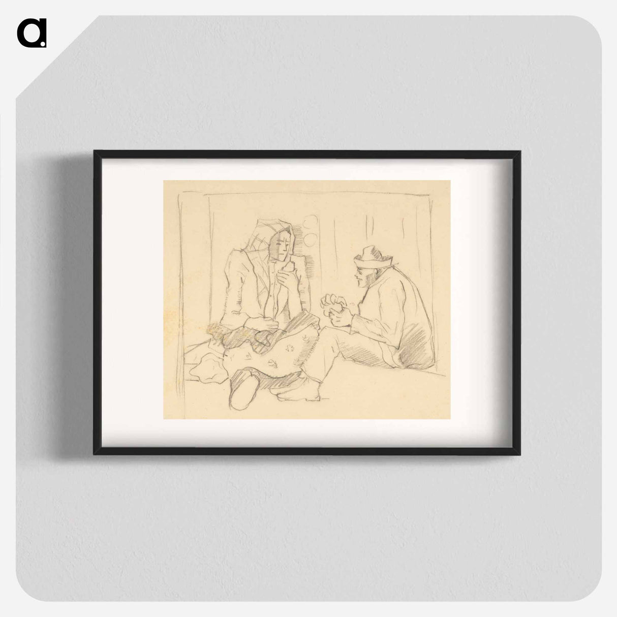 Woman and man eating - アーノルド ピーター ワイズ クビンチャン Poster.