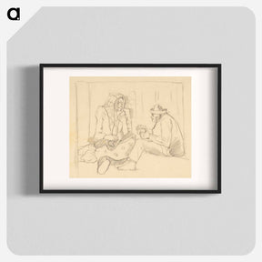アートポスター-Woman and man eating - アーノルド ピーター ワイズ クビンチャン Poster.