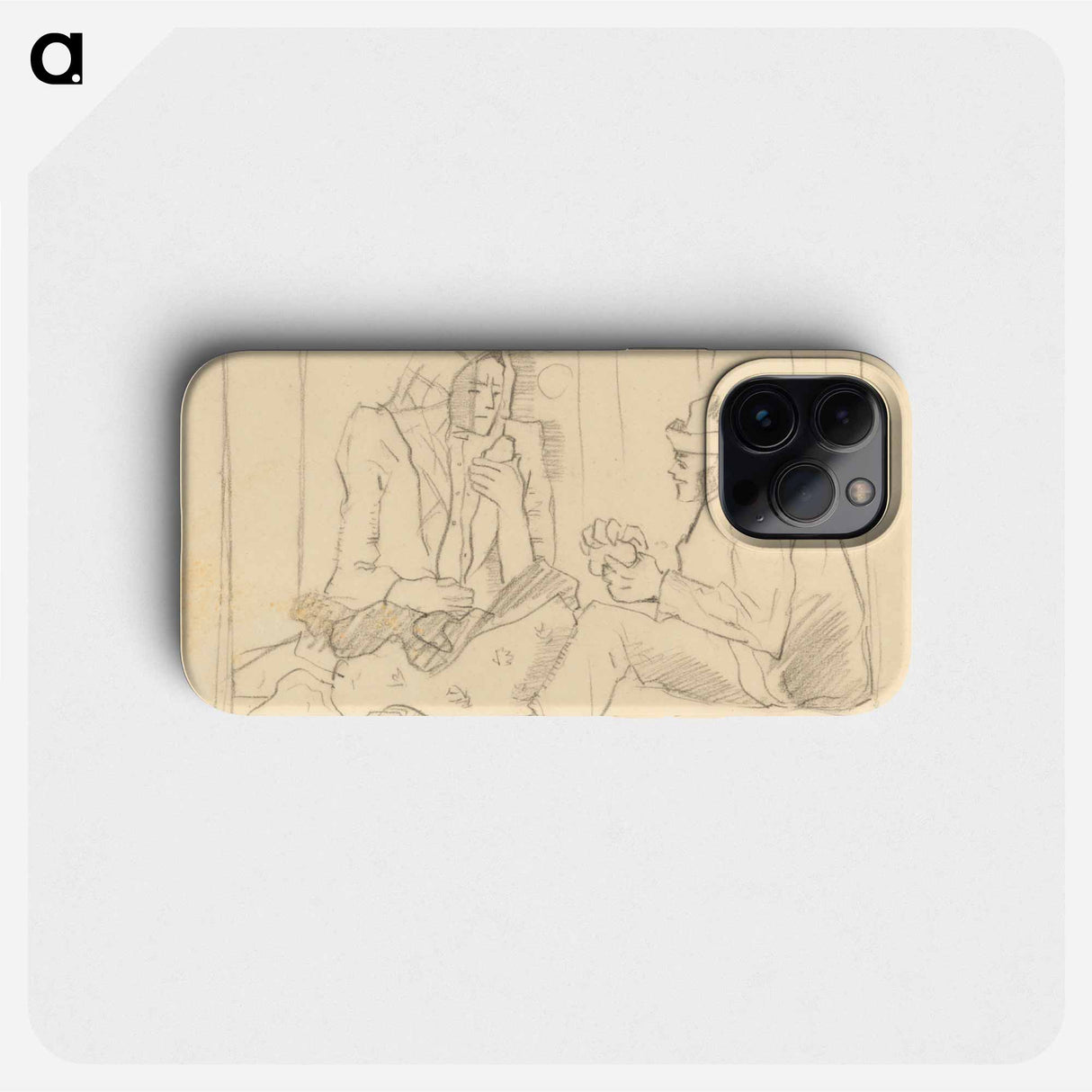 Woman and man eating - アーノルド ピーター ワイズ クビンチャン Phone Case.