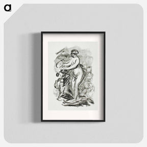 アートポスター-Femme au cep de vigne, premiére variante - ピエール オーギュスト ルノワール Poster.