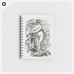 アートメモ帳-Femme au cep de vigne, premiére variante - ピエール オーギュスト ルノワール Memo.