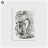 アートポストカード-Femme au cep de vigne, premiére variante - ピエール オーギュスト ルノワール Postcard.