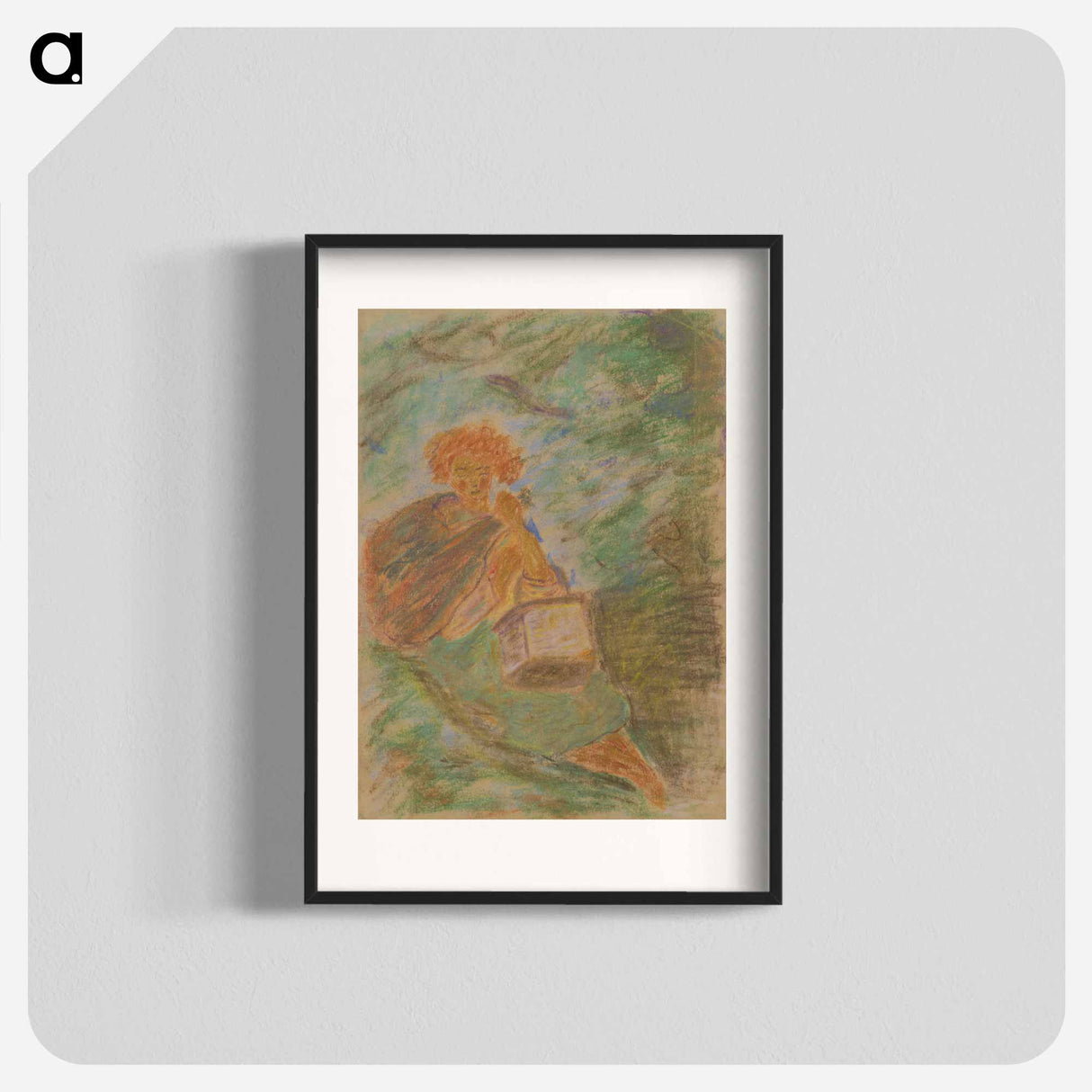 Resting woman with a basket - アーノルド ピーター ワイズ クビンチャン Poster.