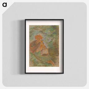 アートポスター-Resting woman with a basket - アーノルド ピーター ワイズ クビンチャン Poster.