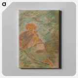 Resting woman with a basket - アーノルド ピーター ワイズ クビンチャン Canvas.