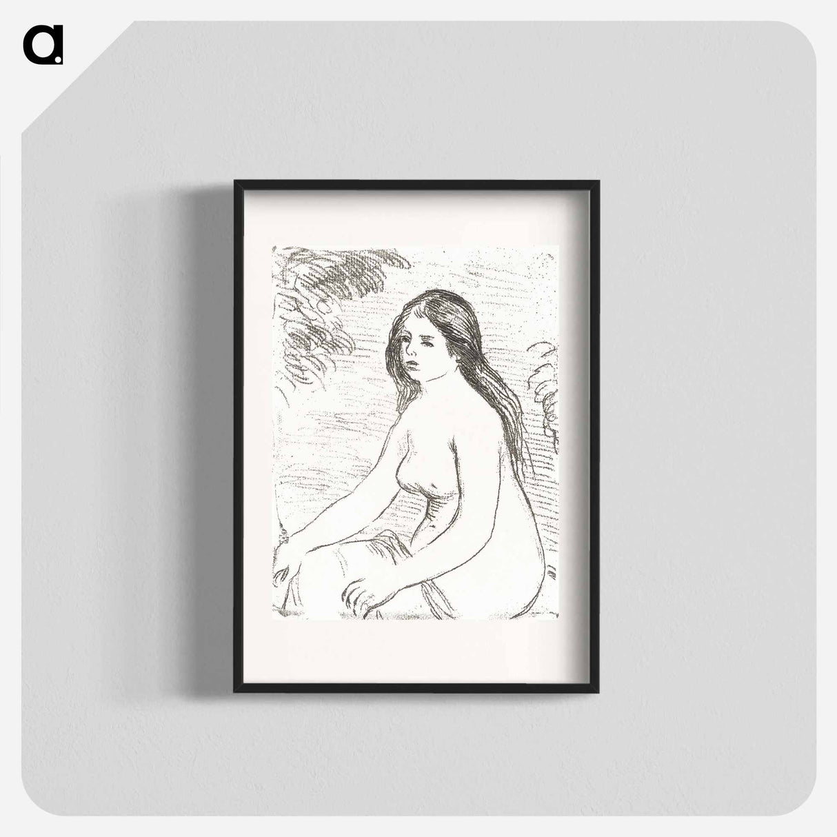 Seated Nude Woman - ピエール オーギュスト ルノワール Poster.