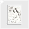 アートポストカード-Seated Nude Woman - ピエール オーギュスト ルノワール Postcard.