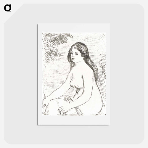 Seated Nude Woman - ピエール オーギュスト ルノワール Postcard.