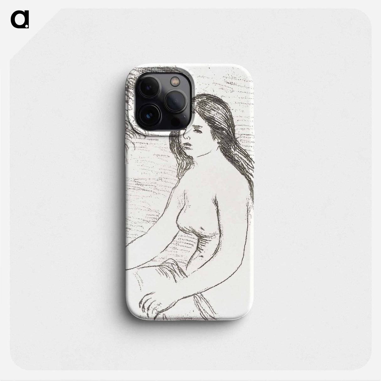 Seated Nude Woman - ピエール オーギュスト ルノワール Phone Case.