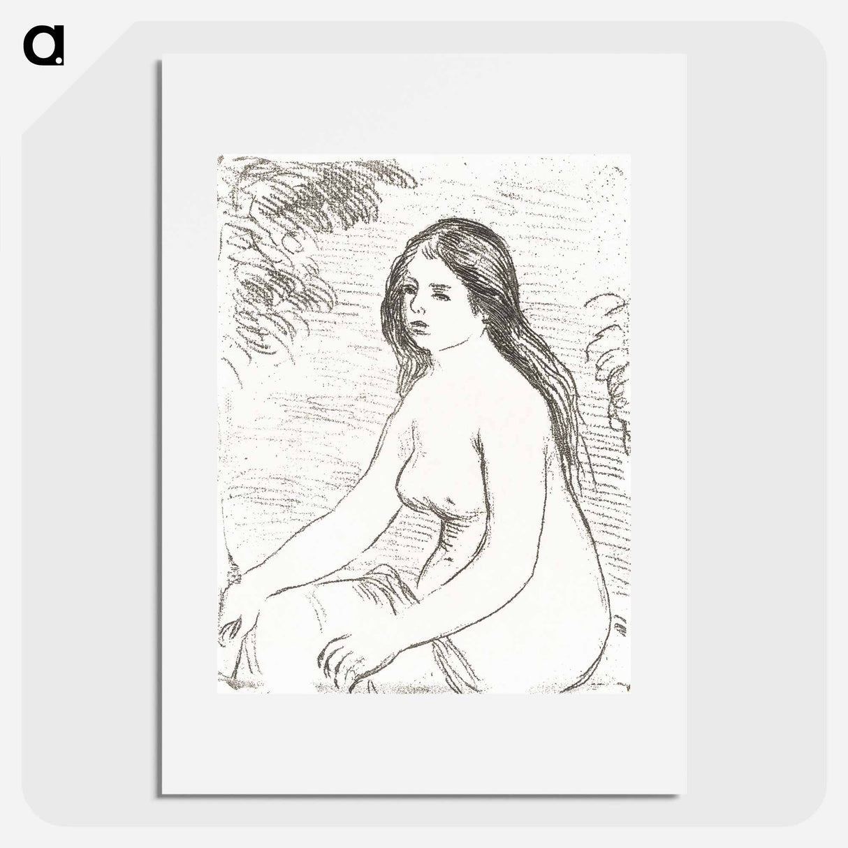 Seated Nude Woman - ピエール オーギュスト ルノワール Poster.