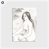 アートポストカード-Seated Nude Woman - ピエール オーギュスト ルノワール Postcard.