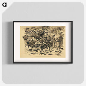 アートポスター-A man from orava on a horse - アーノルド ピーター ワイズ クビンチャン Poster.