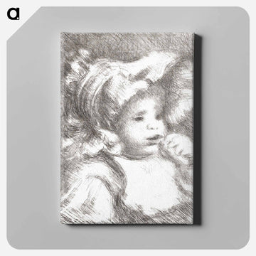 Child with a Biscuit - ピエール オーギュスト ルノワール Canvas.