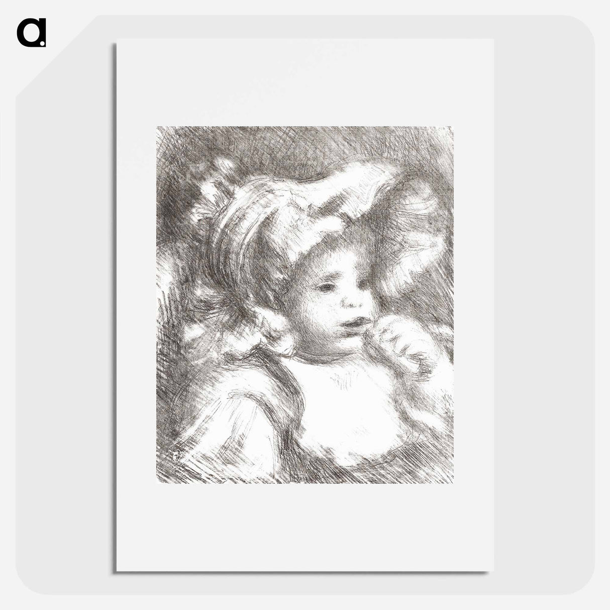 Child with a Biscuit - Pierre-Auguste Renoir Poster.