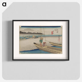 アートポスター-Figures in Boats
 - 歌川 広重 Poster.