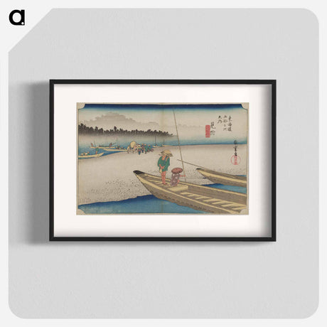 アートポスター-Figures in Boats
 - 歌川 広重 Poster.
