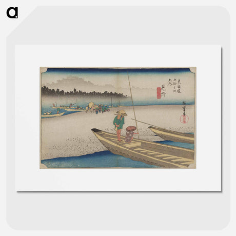 アートポスター-Figures in Boats
 - 歌川 広重 Poster.