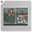 アートパネル-Actors Ichikawa Kodanji IV and Arashi Rikan III in the Play Gojusan Tsugi
 - 歌川 国貞 Canvas.