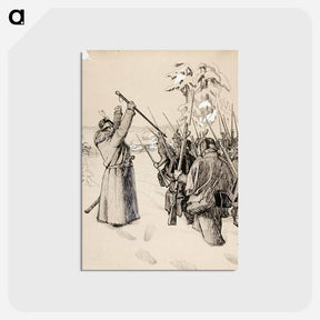 アートポストカード-jos en jaksa ma astuskella, pojat hoi, mua kannelkaa! - アルバート エーデルフェルト Postcard.