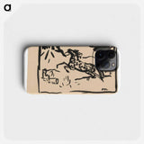 A horse and a woman's face - アーノルド ピーター ワイズ クビンチャン Phone Case.